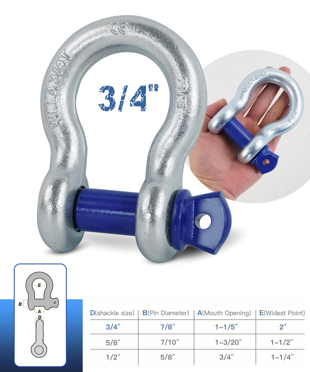 Krytonel multi-vehicle recovery setup with D-ring shackle