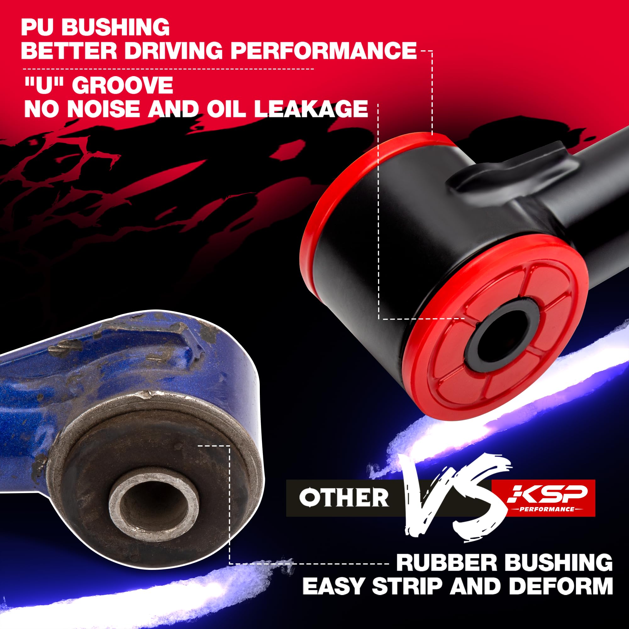 KSP PERFORMANCE DOM tubing control arm with 1.25 inch diameter for durability.