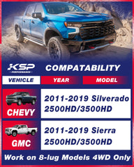 KSP Performance 1-3 inch shock extension brackets for easy upgrade.