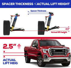 KSP PERFORMANCE front-side view of lifted Silverado 1500 with aggressive stance.