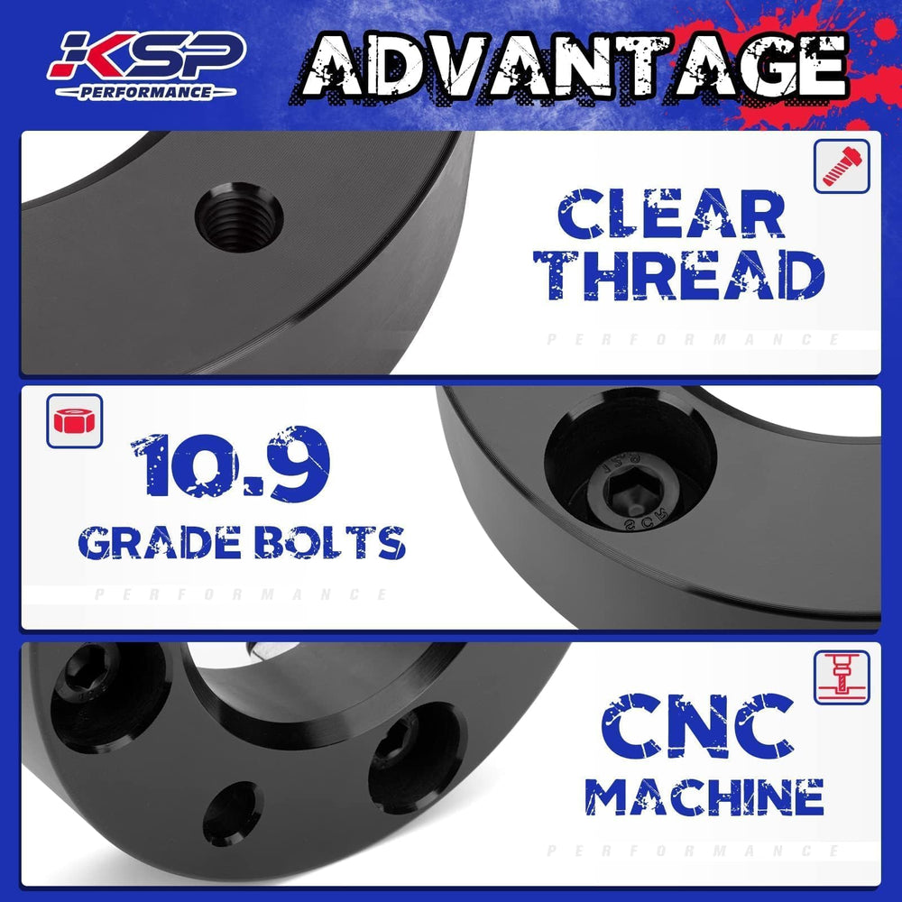 Mark LT installed with aluminum spacers for improved front-end height and clearance.