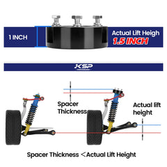 KSP Performance aluminum leveling spacer close-up highlighting forged construction.