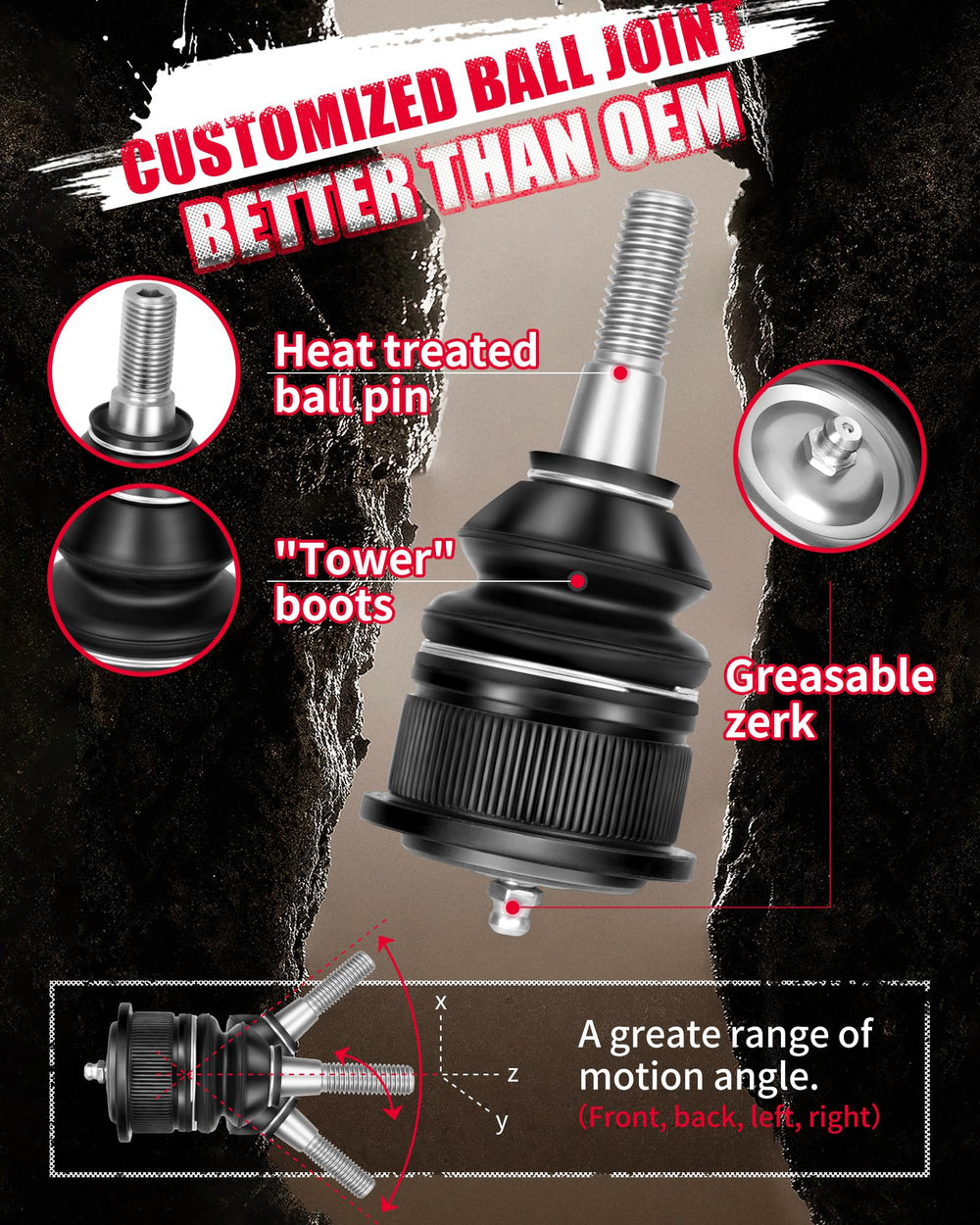 KSP PERFORMANCE bolt on installation UCA for easy setup on Tacoma Hilux