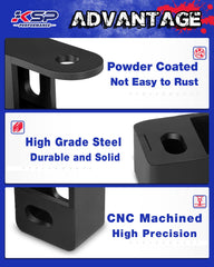 KSP Performance Chevy GMC shock extensions provide additional travel.