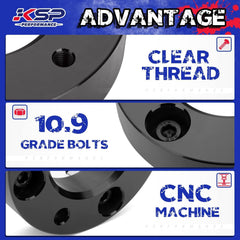 KSP Performance CNC-machined bolts, 12.9 grade, secure fit
