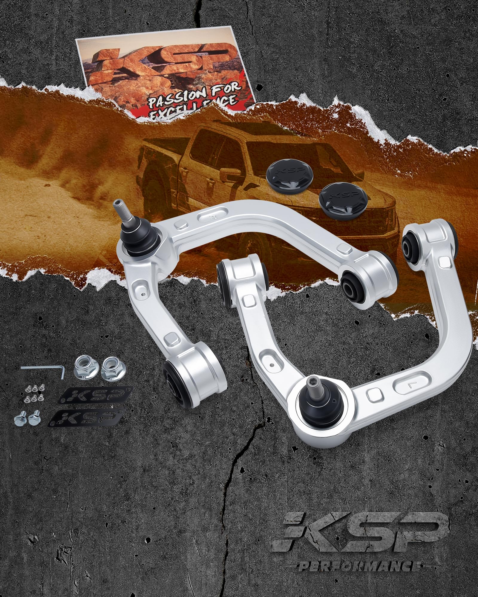 KSP PERFORMANCE corrosion resistant UCA endures off road use on Tacoma Hilux