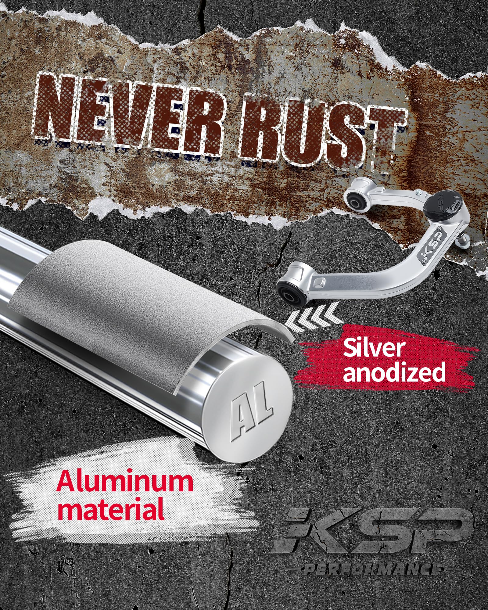 KSP PERFORMANCE dust cover on UCA close up for Tacoma Hilux wear protection