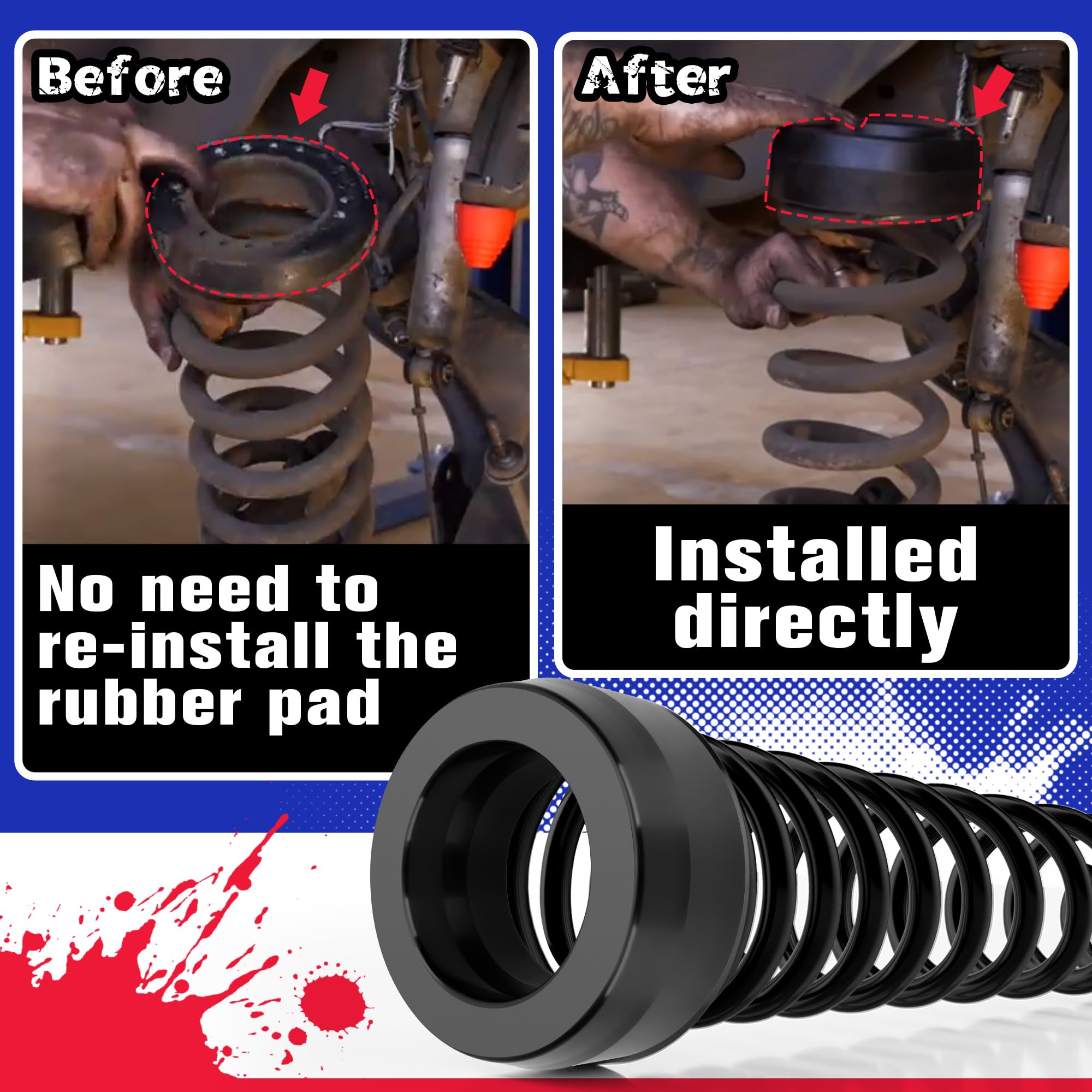 KSP Performance extended U-bolts kit secures lifted suspension.