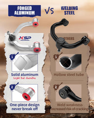 KSP Performance precision CNC upper control arm in rust-resistant aluminum