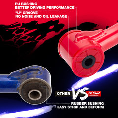 KSP Performance F-150 upper arm ball joint detail emphasizes adjustable fit for 2-4 inch lifts.