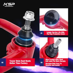 KSP Performance F-150 upper arm side view highlights reinforced DOM tubing for durability.