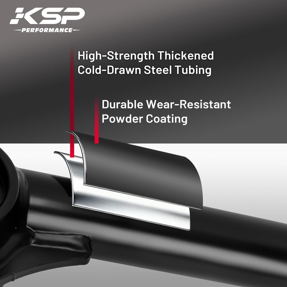 KSP Performance 2-4 inch lift compatibility expands suspension tuning options.