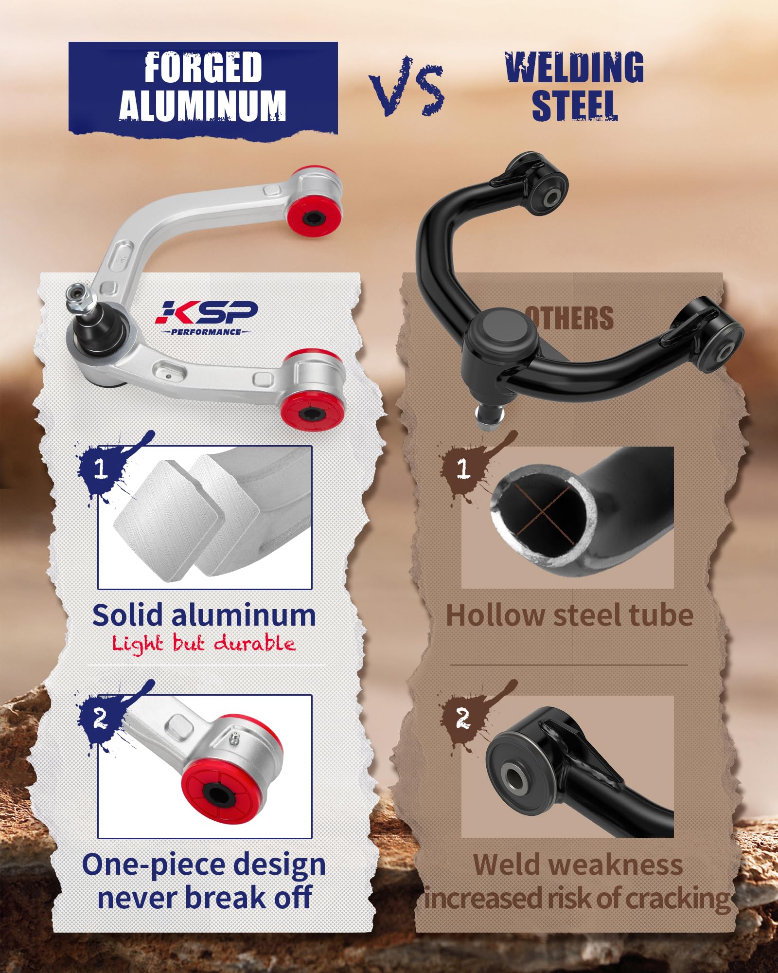 KSP Performance greasable socket and ball-joint with dust boots.