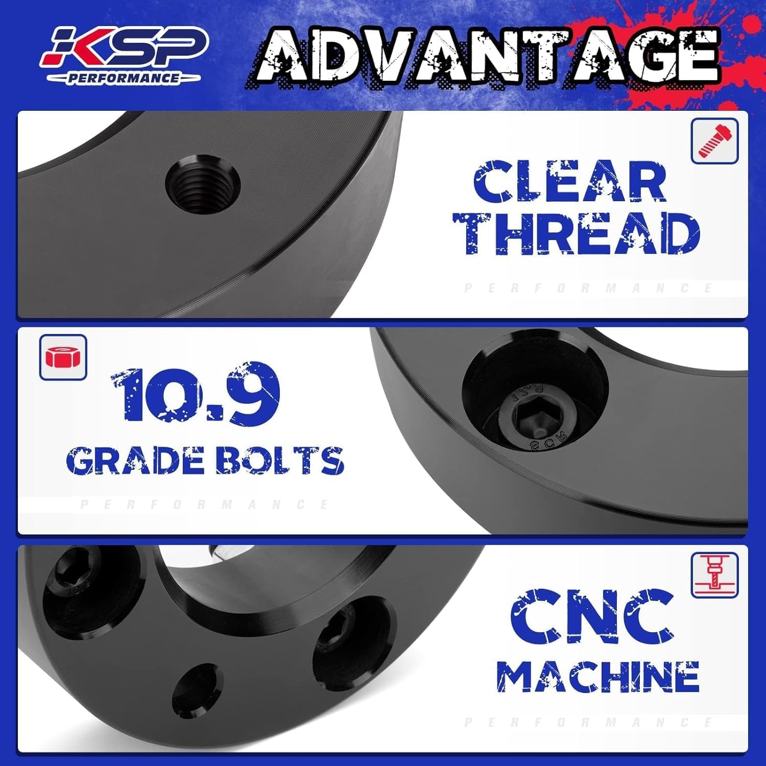 KSP Performance 12.9 grade bolts shown for reliable, secure installation.