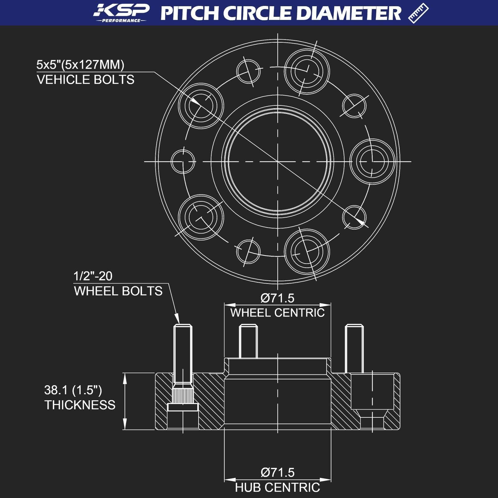 KSP Performance hub-centric lip detail ensuring precise hub fit and reduced vibrations.