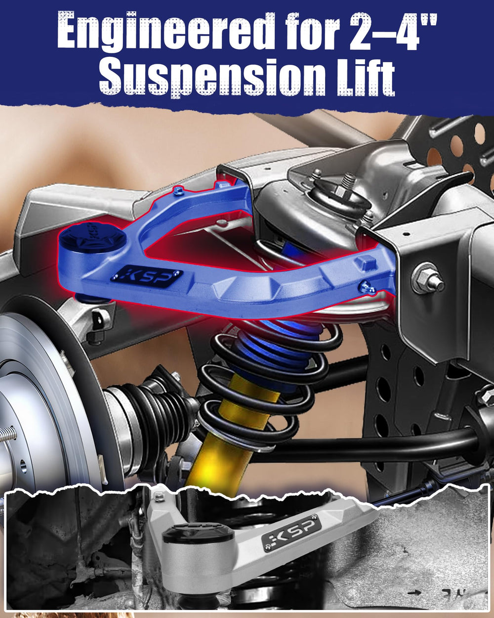 KSP Performance installation kit image shows mounting hardware and compatibility notes