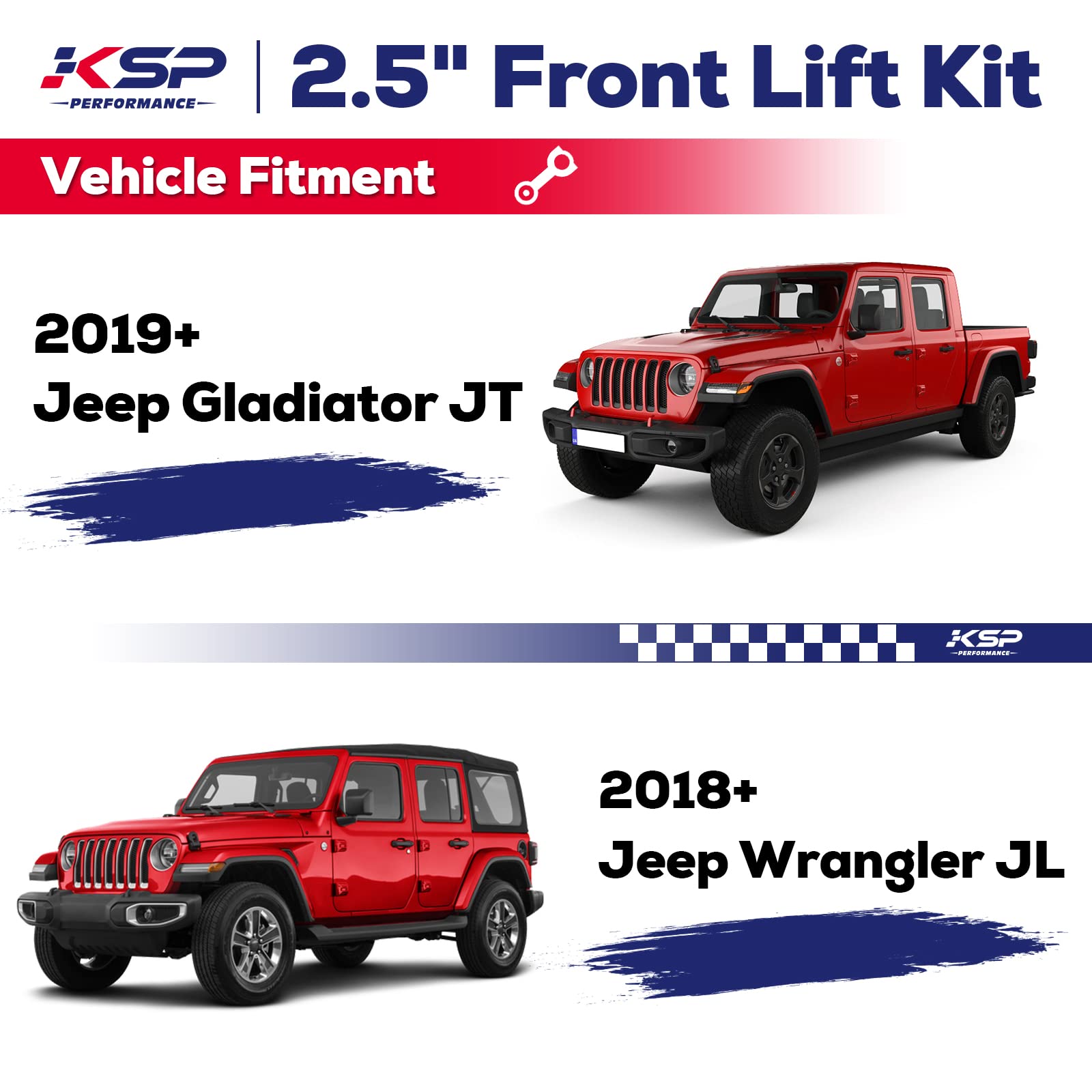KSP Performance Jeep Gladiator rear suspension lift kit improves trail stability.