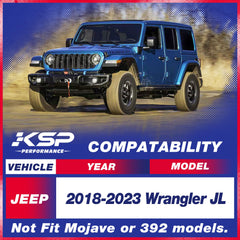 KSP PERFORMANCE Jeep Wrangler JL 2.5in rear lift kit increases stance and stability off-road