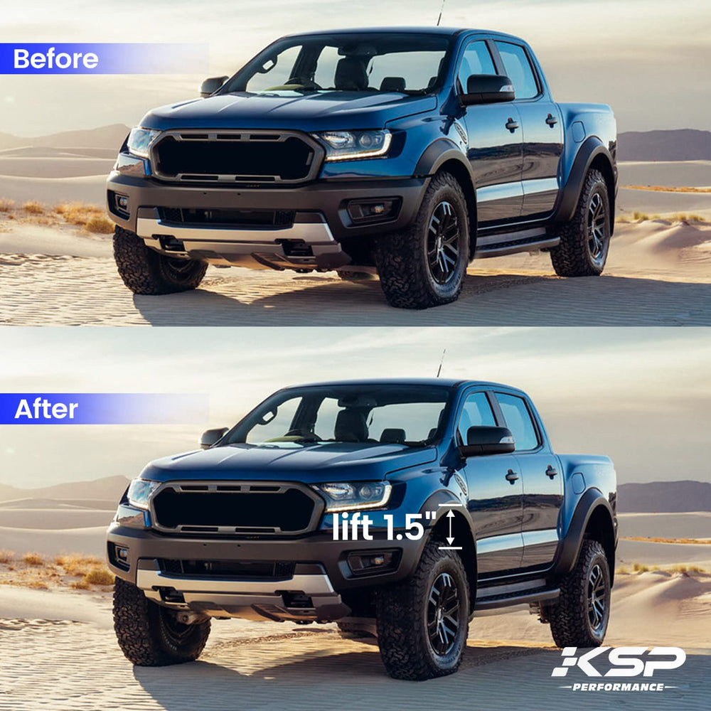KSP Performance two spacers installed on F-150 for even height.