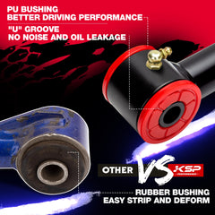 KSP Performance powder-coated surface on UCA for rust resistance.