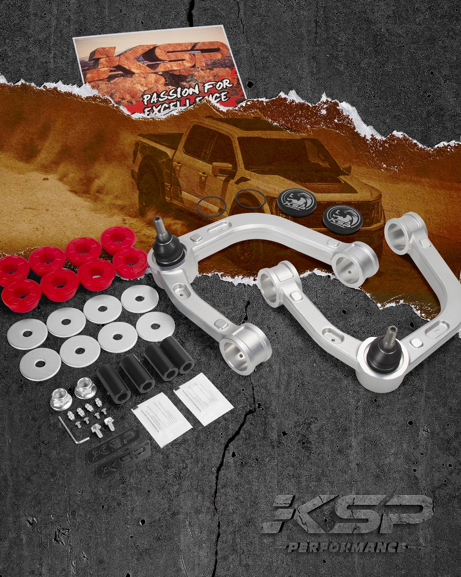 KSP Performance CNC-machined aluminum UCAs provide precise dimensions and strength