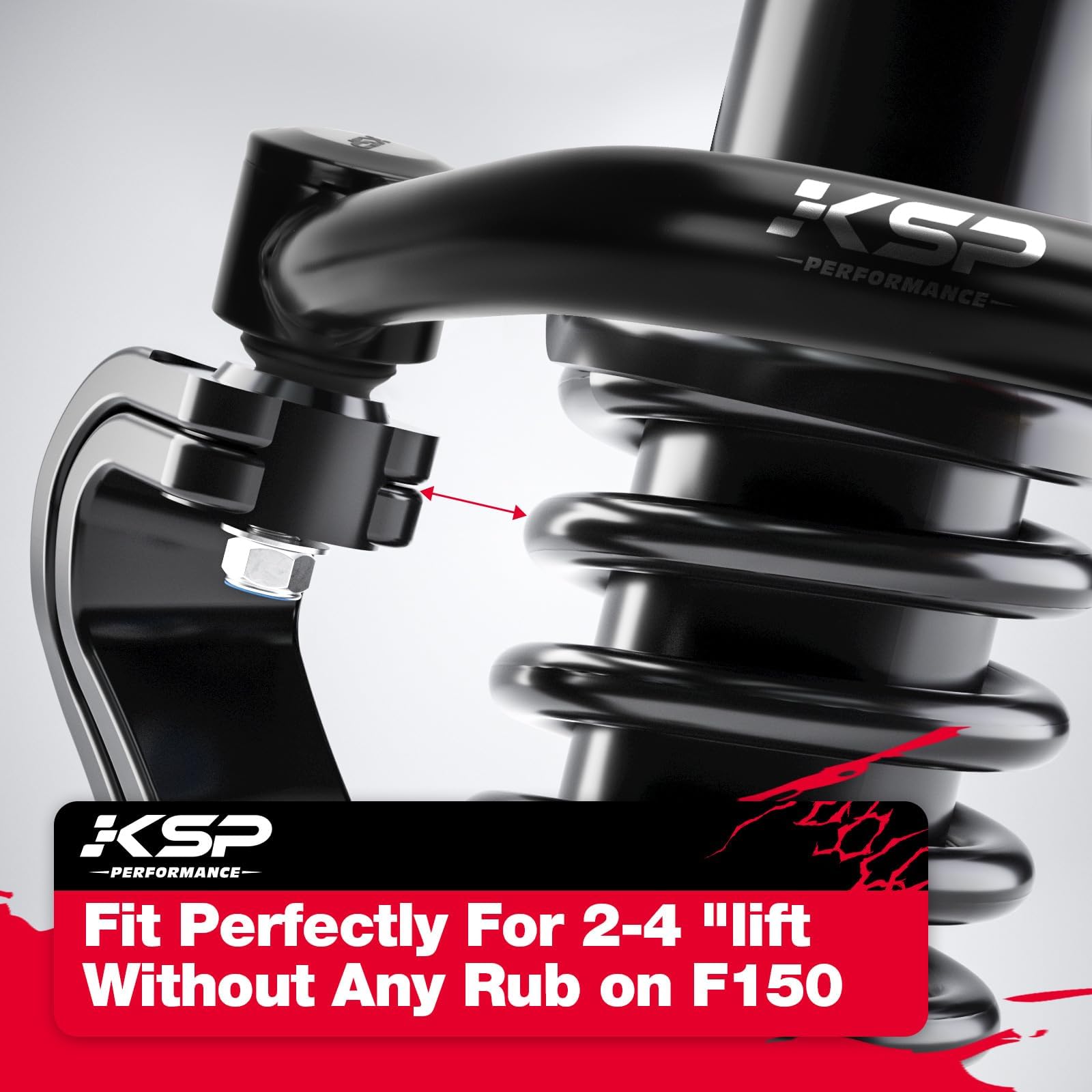 PU bushing detail on KSP arm, designed for cold-weather performance.