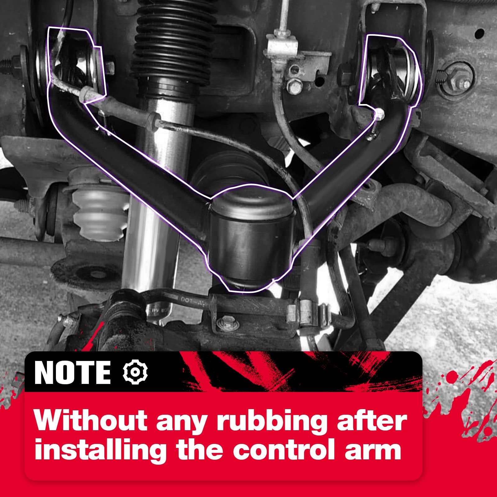 PU bushings improve steering response and ride quality.