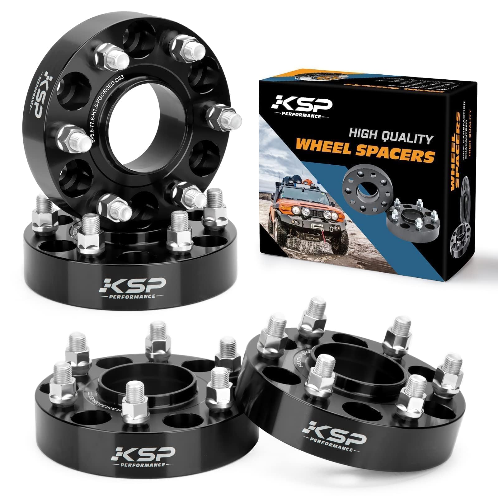 KSP PERFORMANCE wheel spacer closeup showing hubcentric lip for smooth alignment