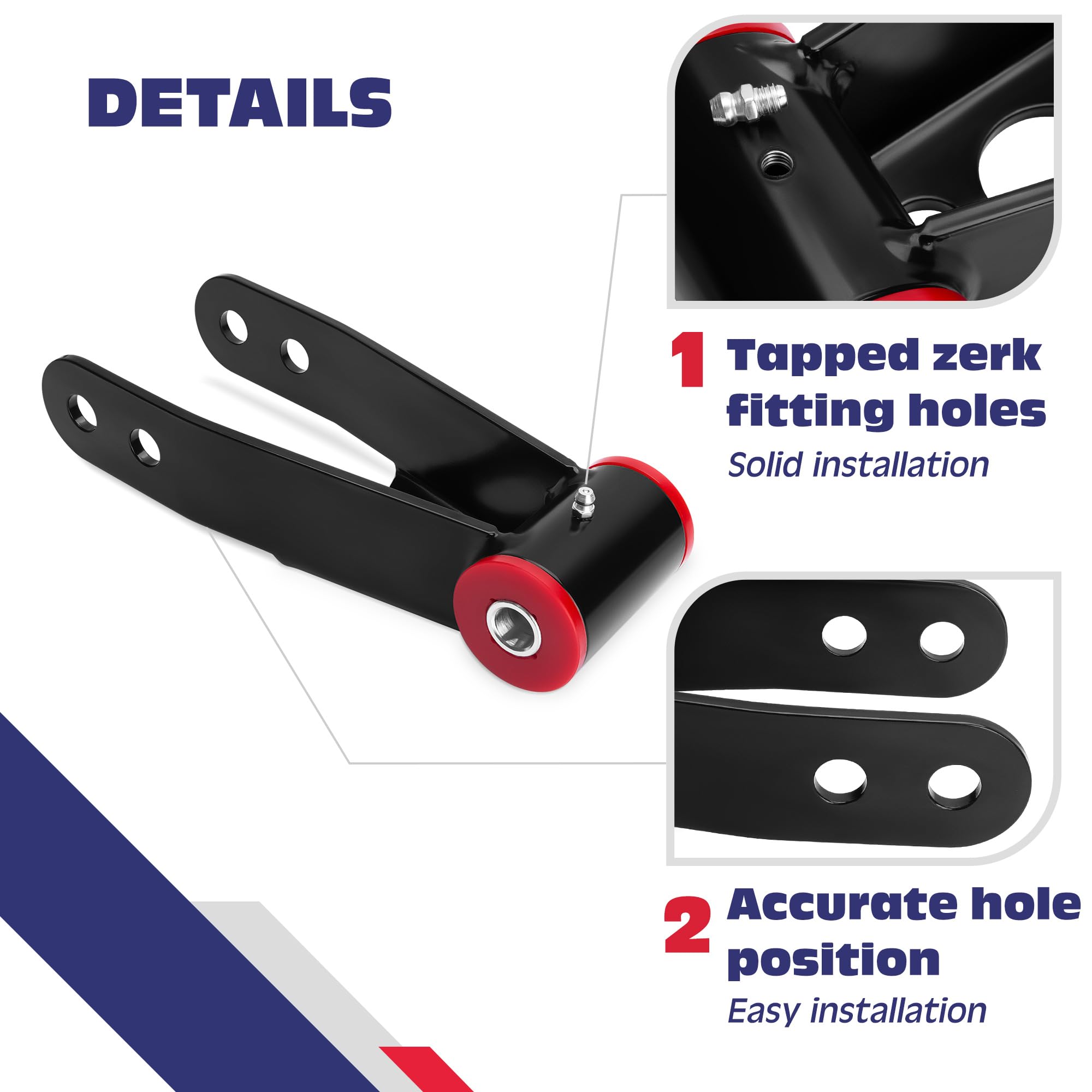 KSP PERFORMANCE shackle kit in packaging for Silverado 1500