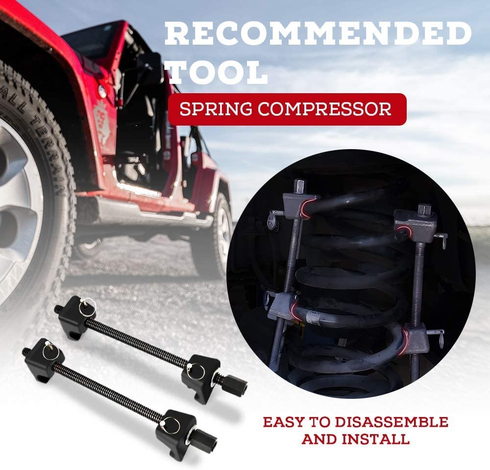 KSP lift kit allows 35-inch tires with awareness of rubbing.