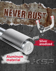 KSP Performance zinc-nickel coated ball joints resist corrosion and wear.