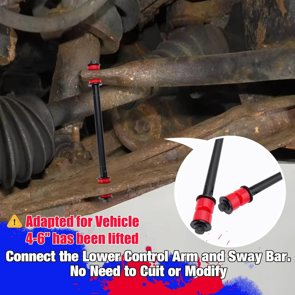 Easy install with included fasteners for 4-6 inch lift fitment