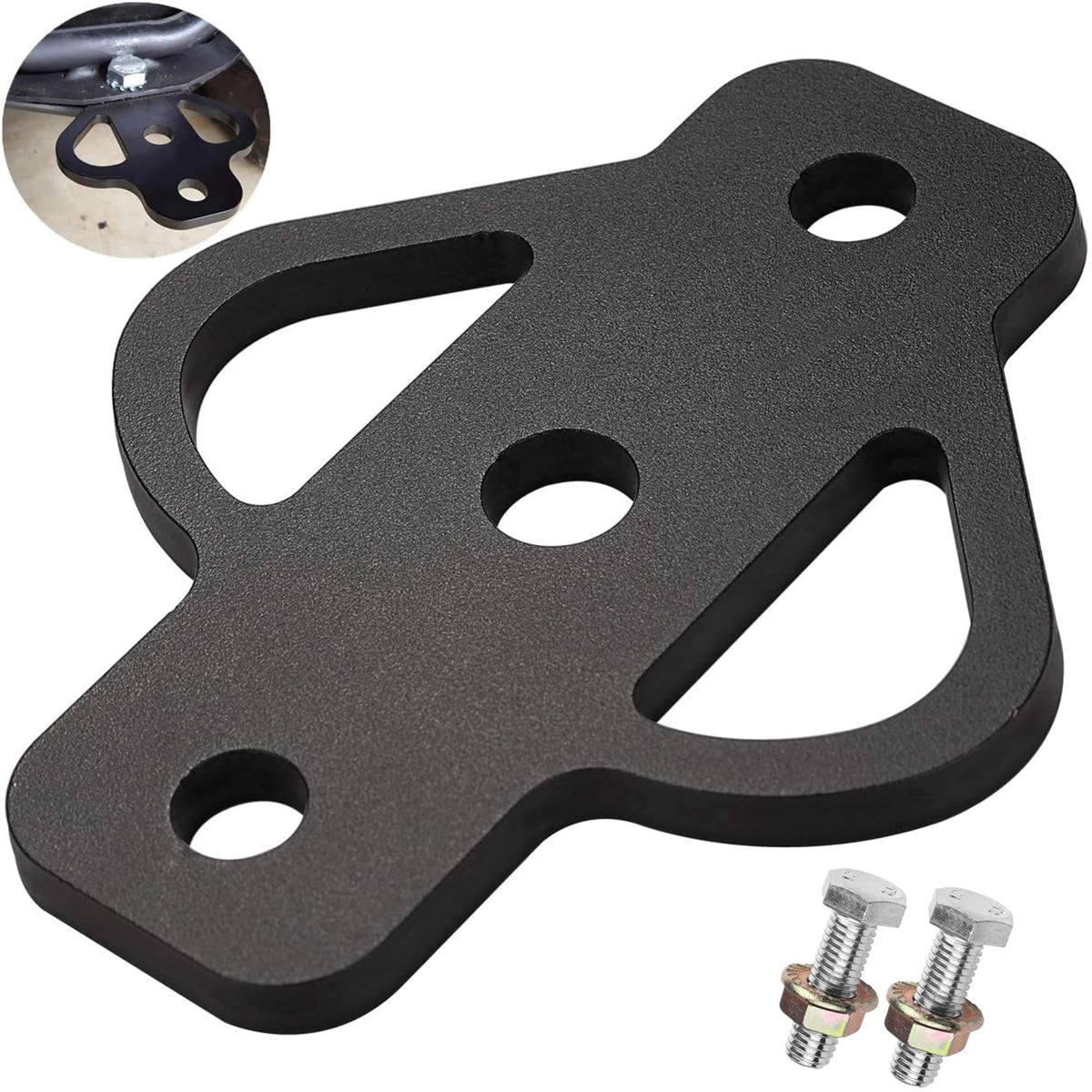 KSWLOR 3-Way Hitch Adapter on ATV showing versatile towing setup