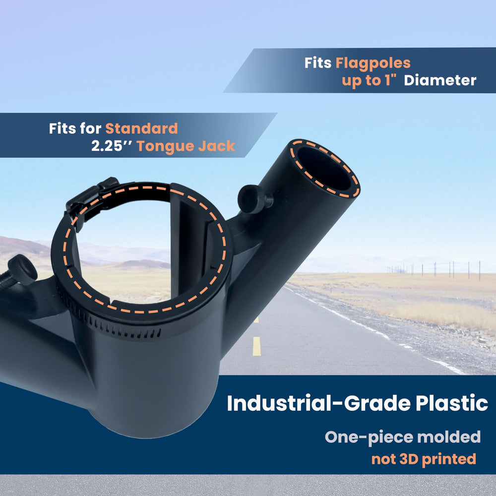 One-piece polymer body resists rust and harsh weather conditions.