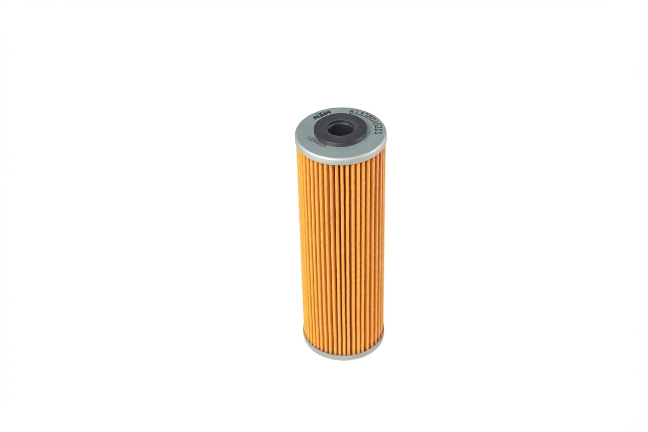 KTM Genuine OEM oil filter close-up showing precise fit and filtration.
