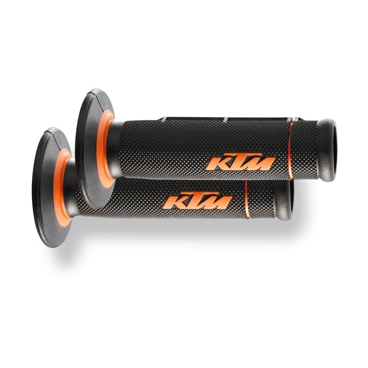 KTM Open End Dual Compound Grips—front view, durable on 22–28mm handlebars
