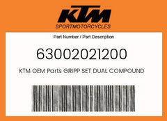 KTM Open End Dual Compound Grips close-up texture highlighting enhanced grip and comfort