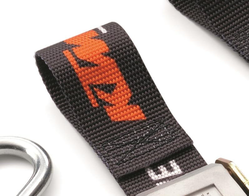 Ready to Race branded KTM tie down set with high-performance appearance.