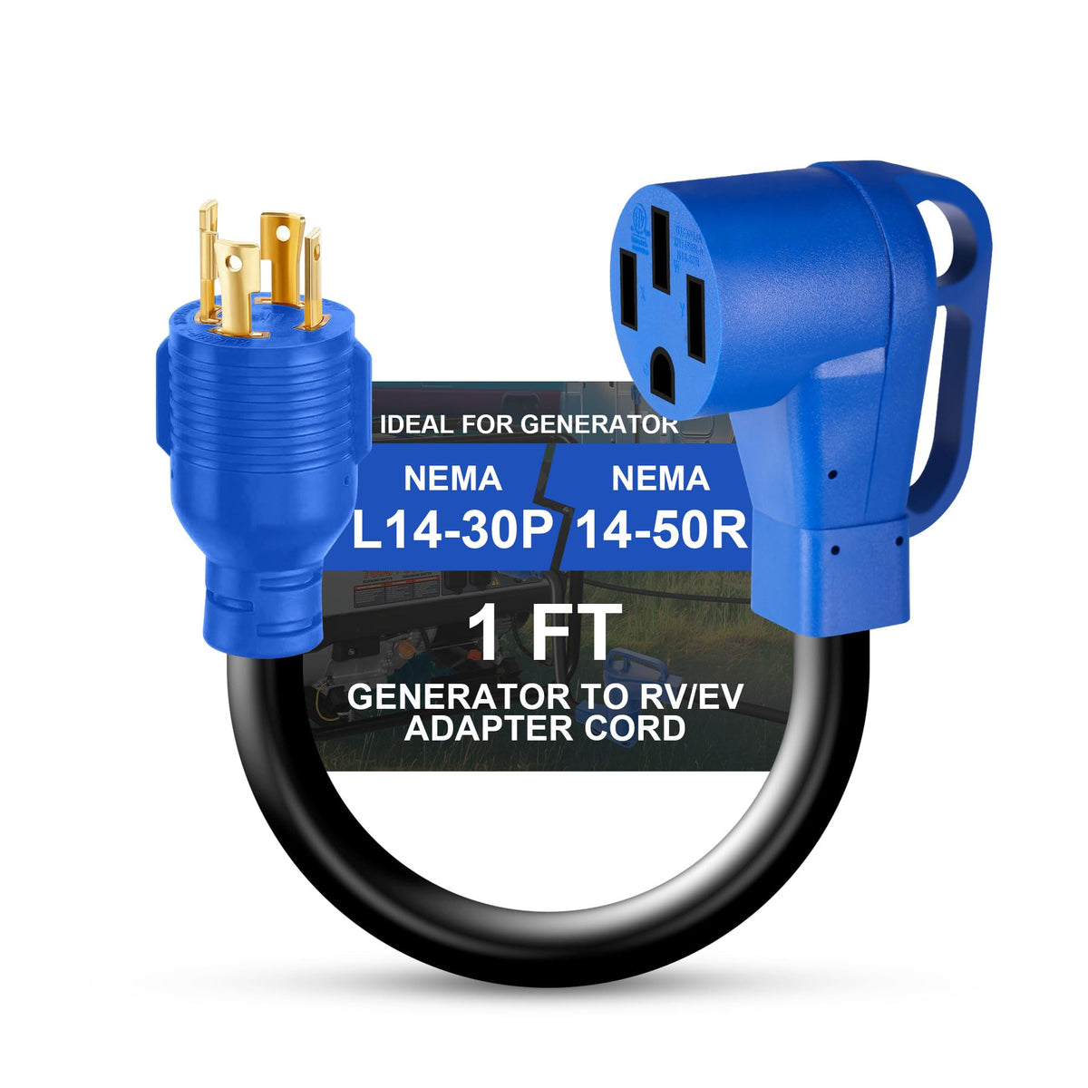 KTOEBYCO L14-30P locking plug ready for secure generator connection