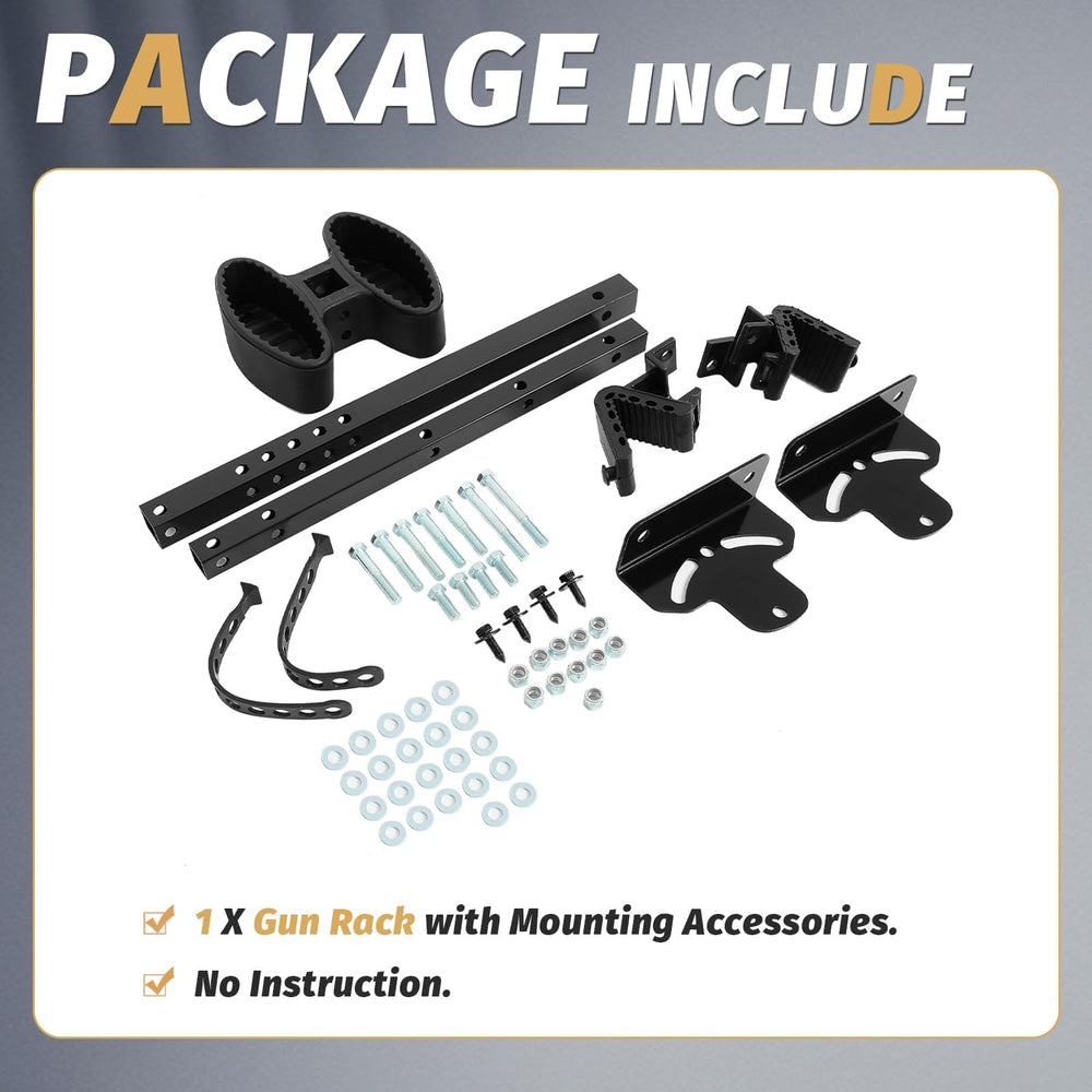 KUAFU gun rack rotates-90-degrees enables forward/backward clearance during driving.