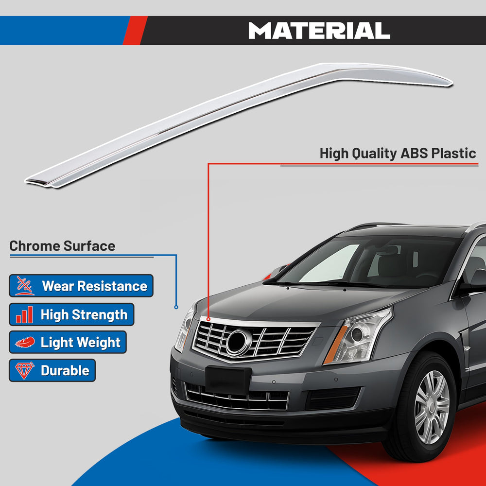 KUAFU chrome hood molding detail around the hood edge on Cadillac SRX