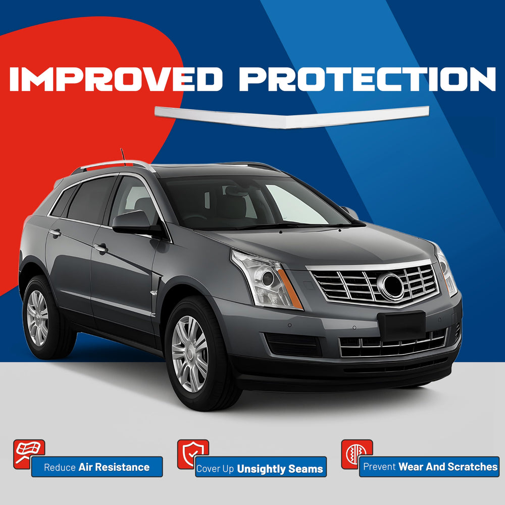 KUAFU chrome hood molding trim with mounting hardware included for easy install