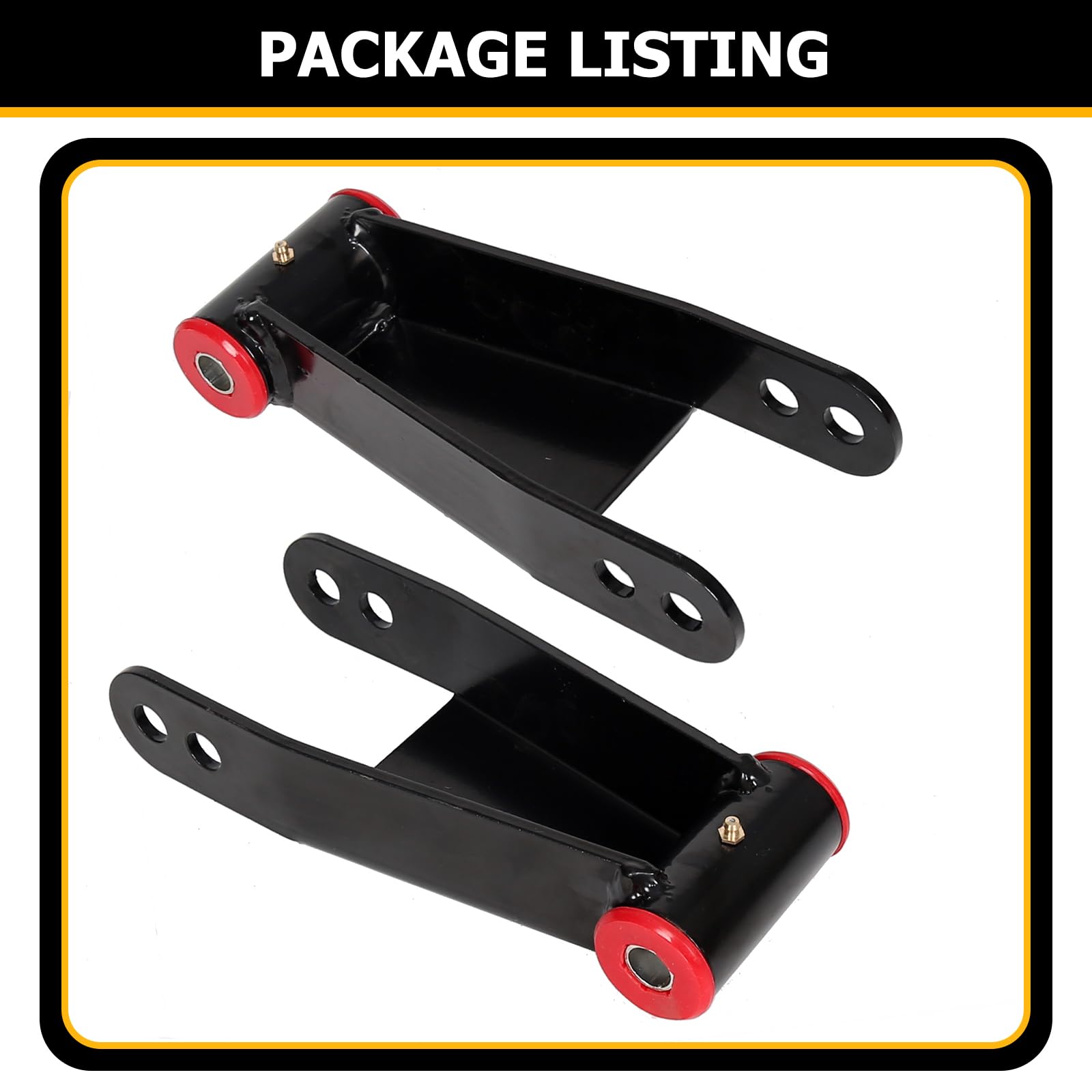 KUAFU rear drop shackle compatibility with 3 inch leaf springs on F-150