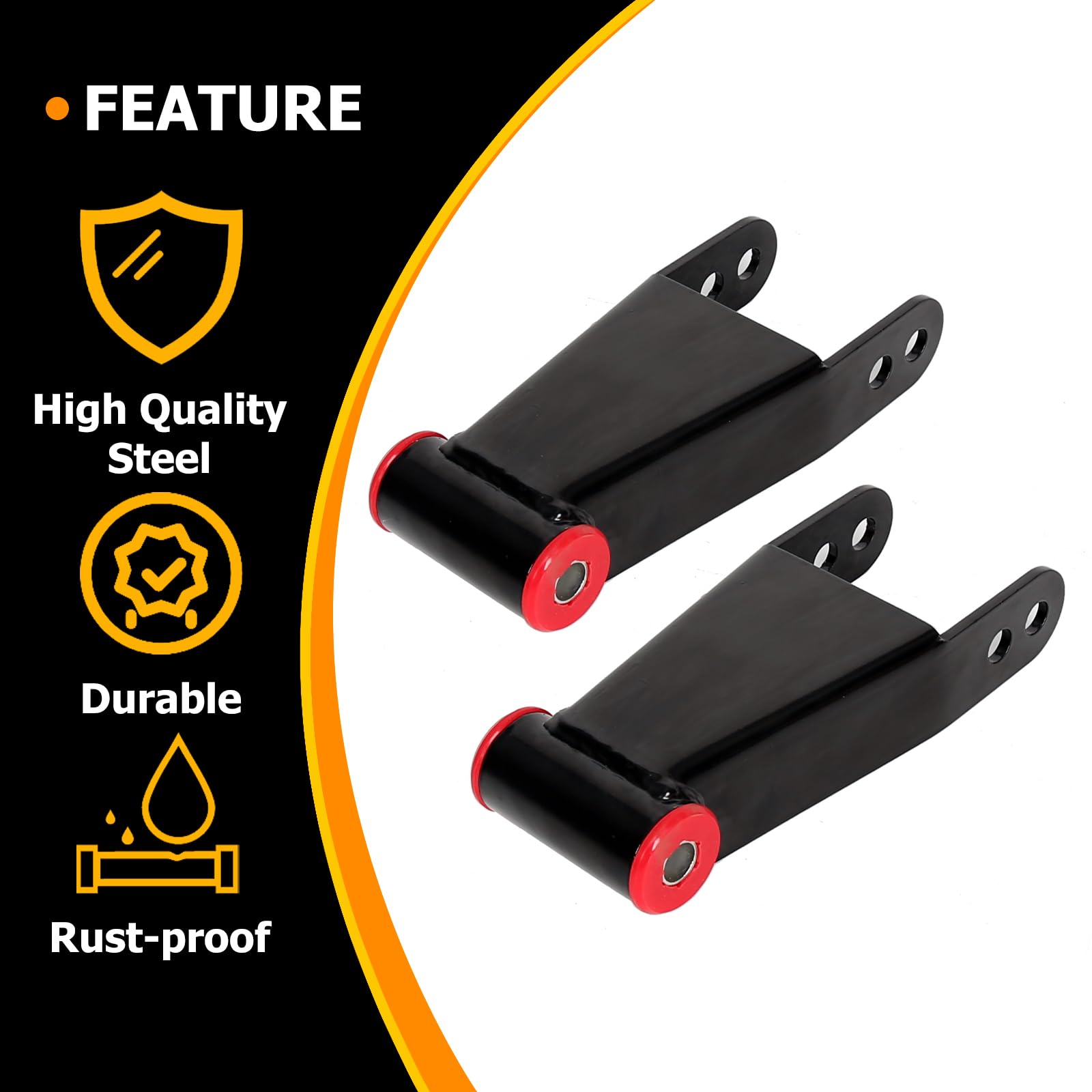 KUAFU matte-black coating close-up on shackle, emphasizing durability