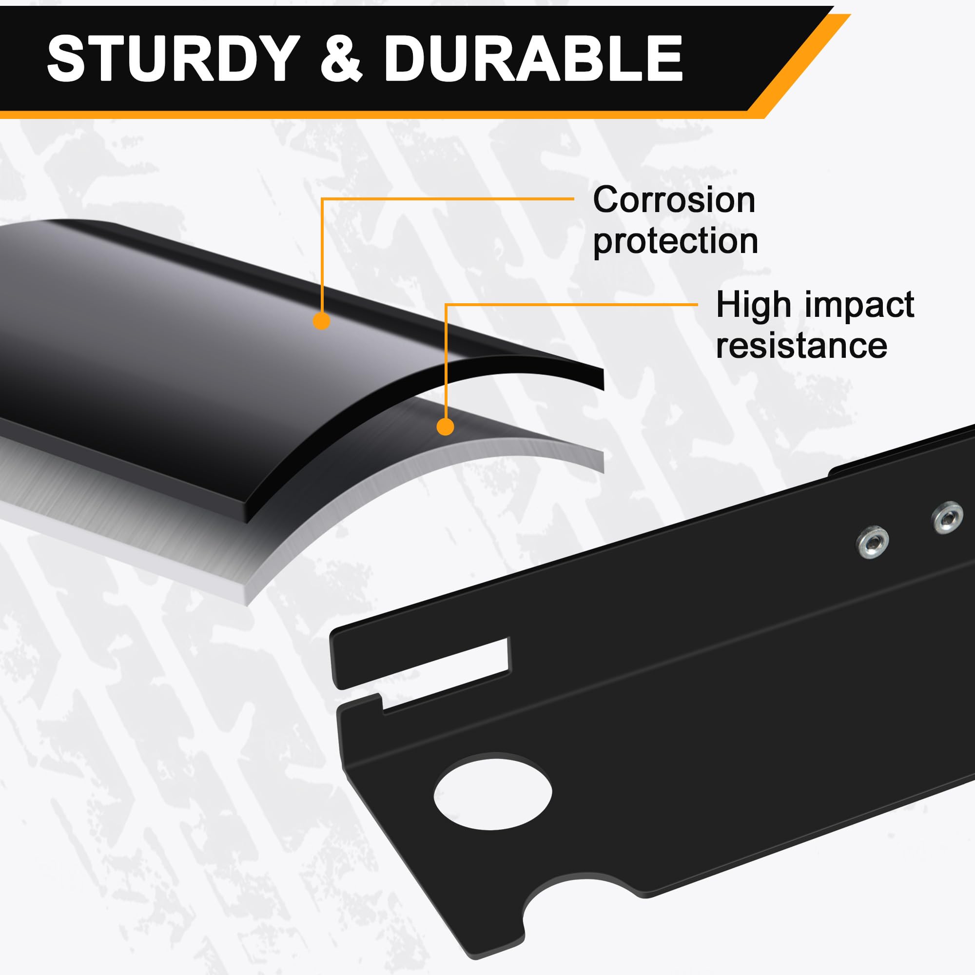 Kuaiben stainless steel toe plates closeup highlights durability and corrosion resistance.