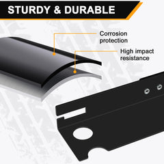 Kuaiben stainless steel toe plates closeup highlights durability and corrosion resistance.