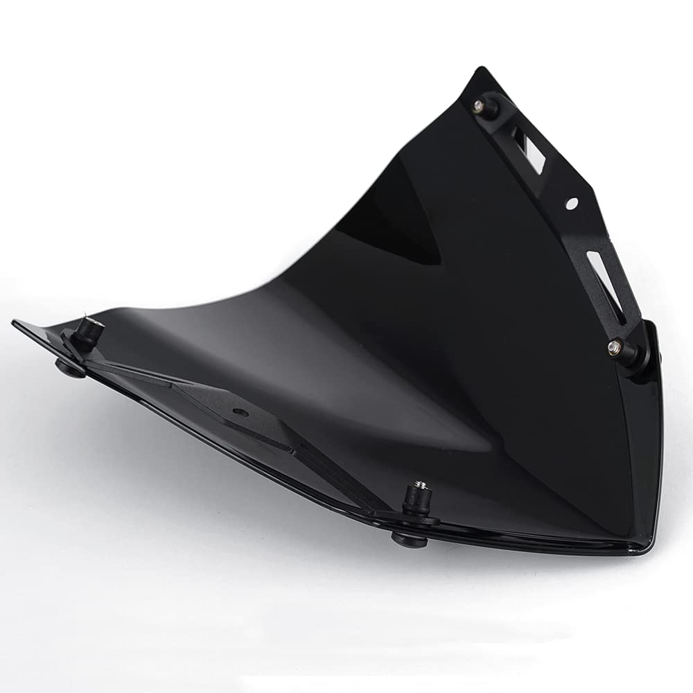Kucehiup polycarbonate windscreen close-up emphasizing carbon steel mounting.
