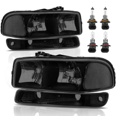 KUIPERAUTO headlight with black housing and smoked lens enhances exterior style and lighting.