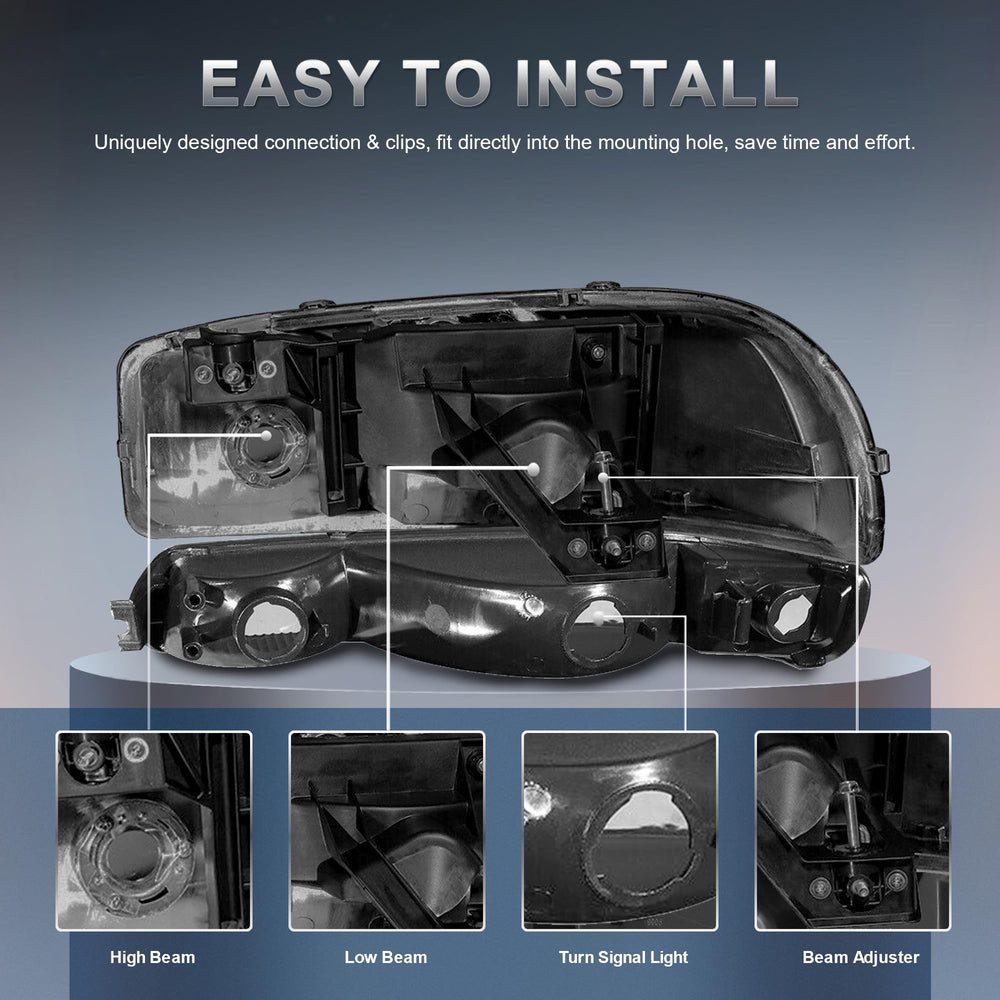 Plug-and-play installation of KUIPERAUTO headlight for quick replacement.