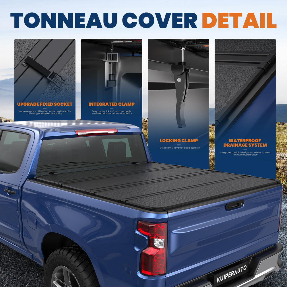 KUIPERAUTO heavy duty 14mm aluminum frame tonneau improves durability